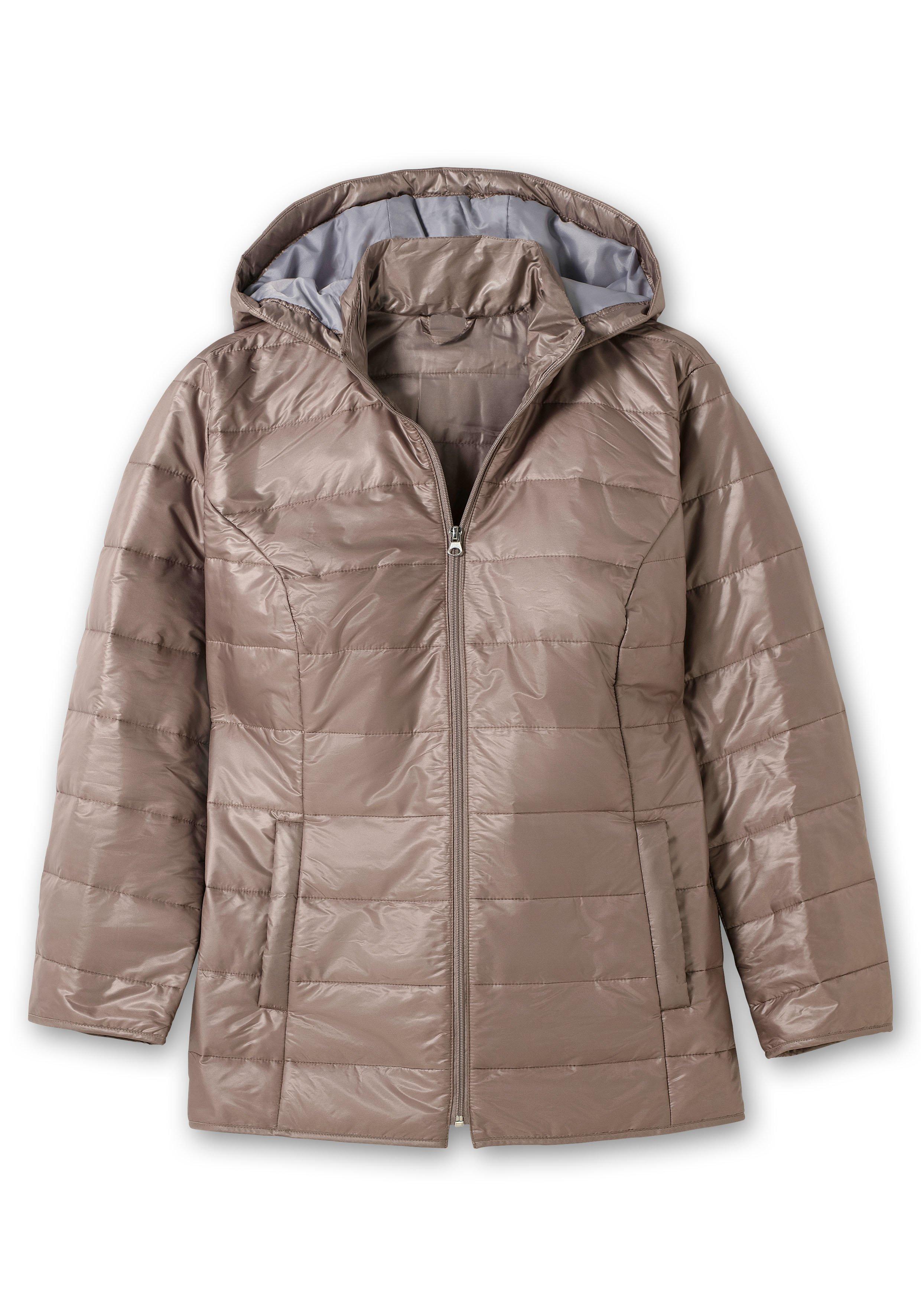 Leicht wattierte Steppjacke mit Kapuze