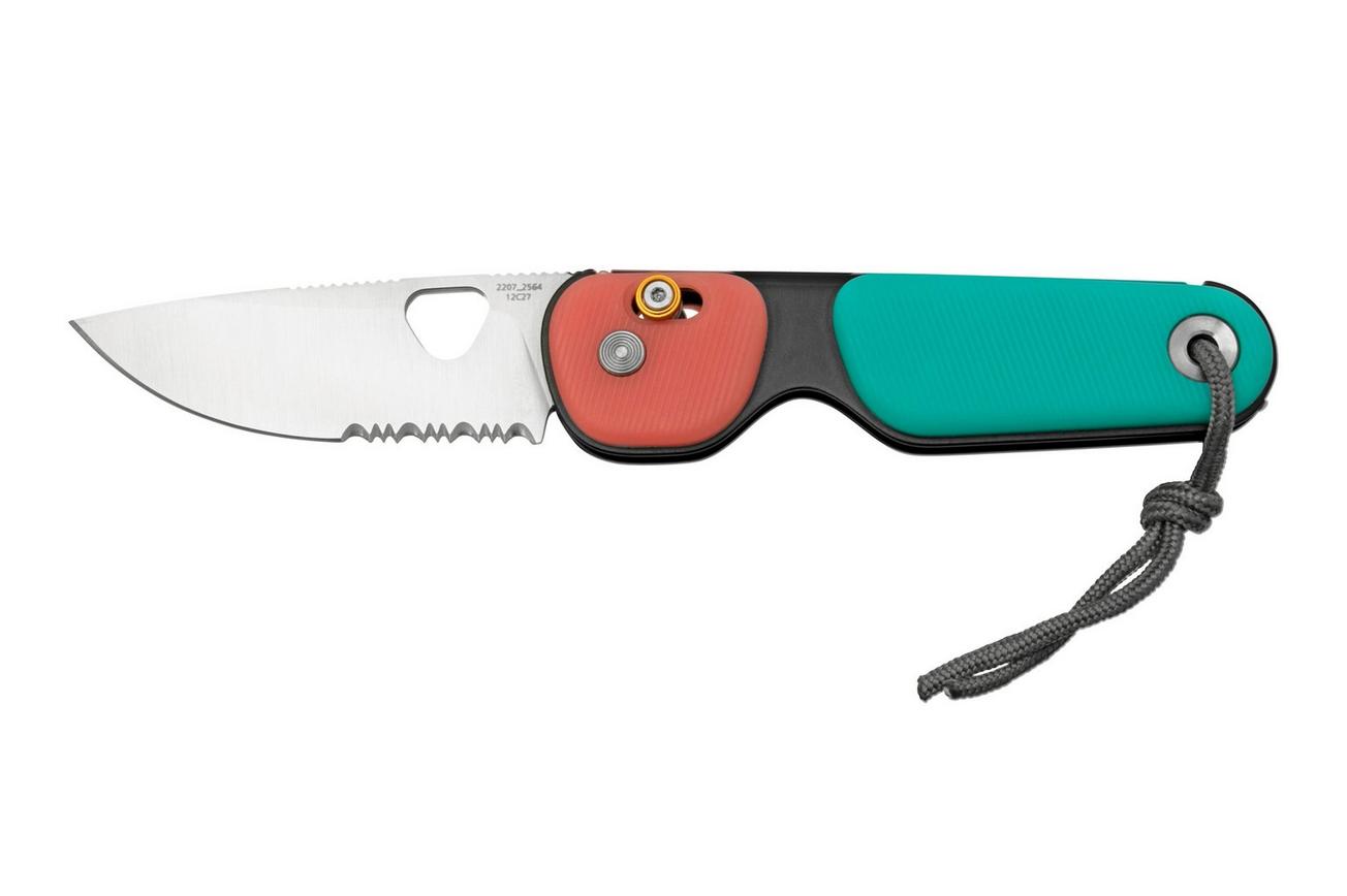 The James Brand The Redstone, Coral Turquoise   Satin, Serrated, zakmes