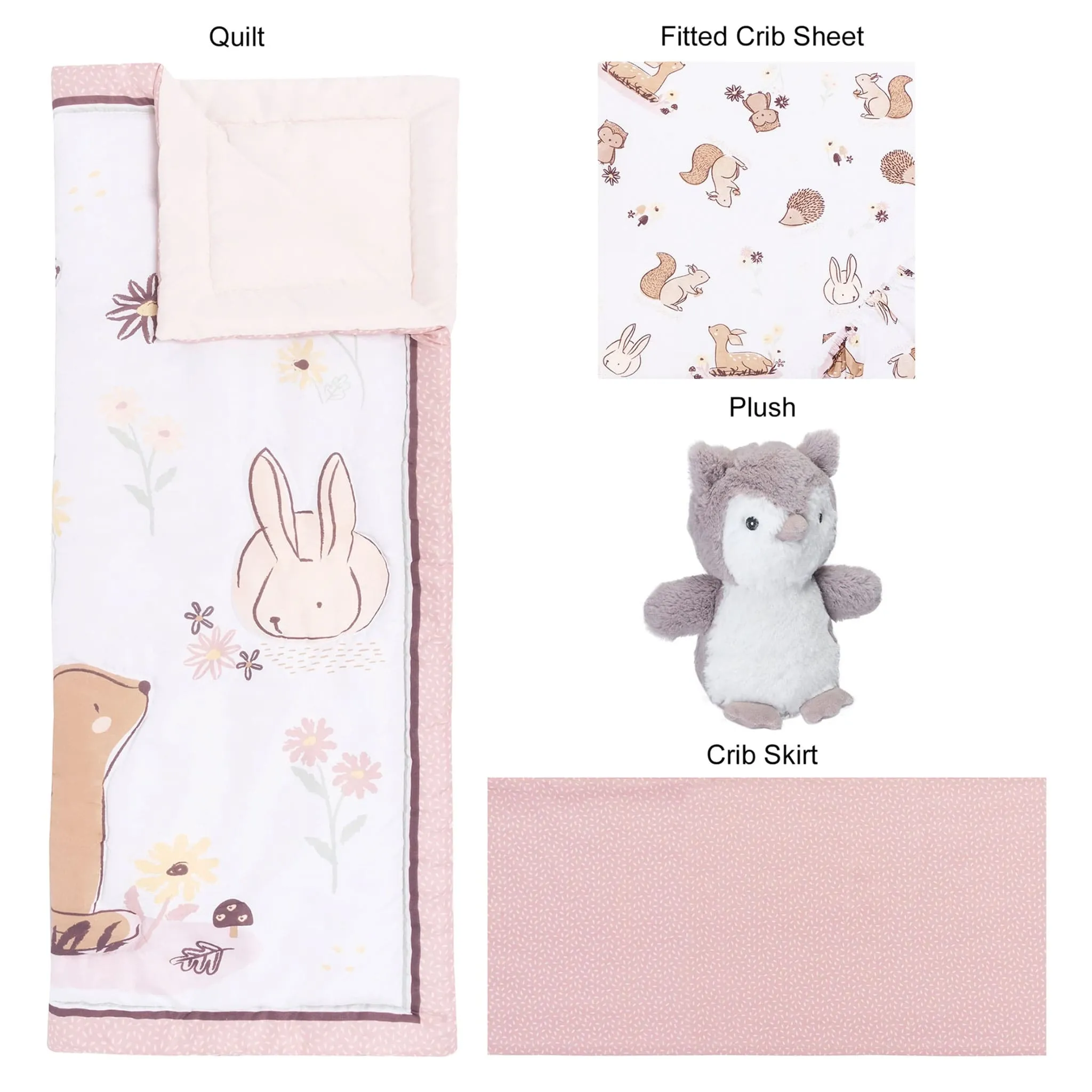 Trend Lab Literie 4 Morceaux - Animaux de la Forêt