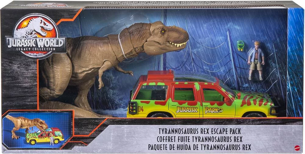JURASSIC WORLD - FIGURINE T REX ET EXPLORER 4X4