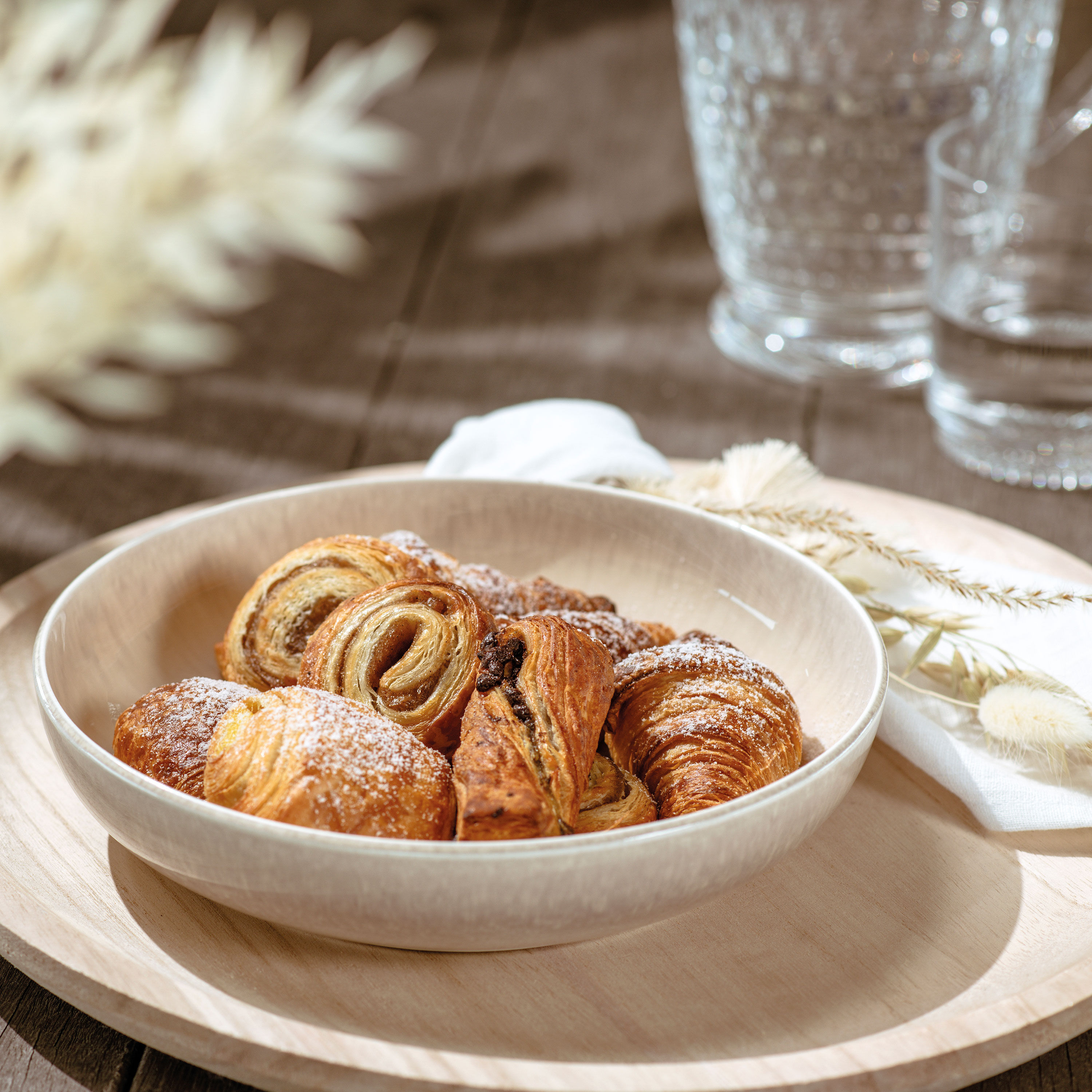 Perlemor Pasta bowl Beige, 22 oz, Premium Porcelain