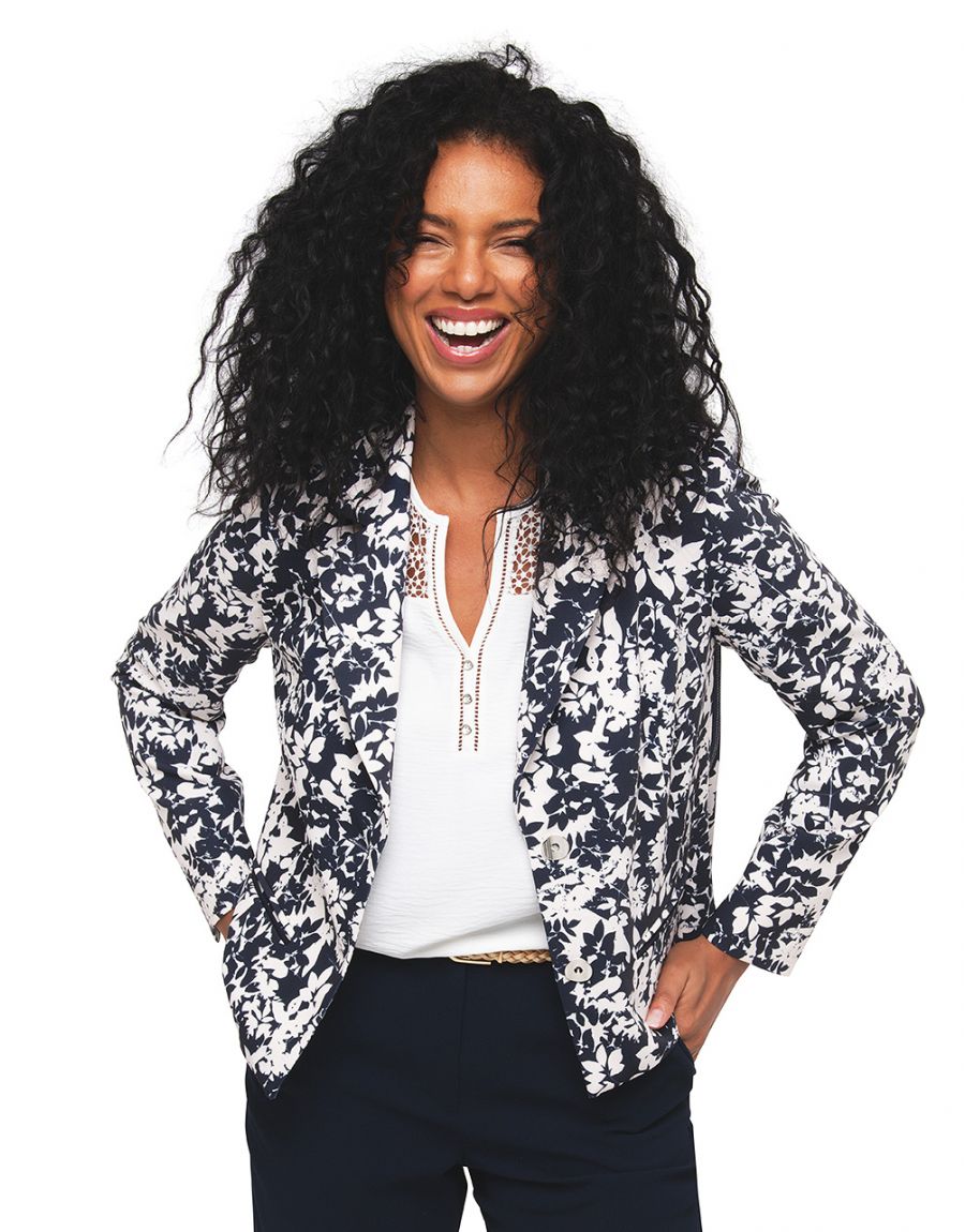 Blazer imprimé marine