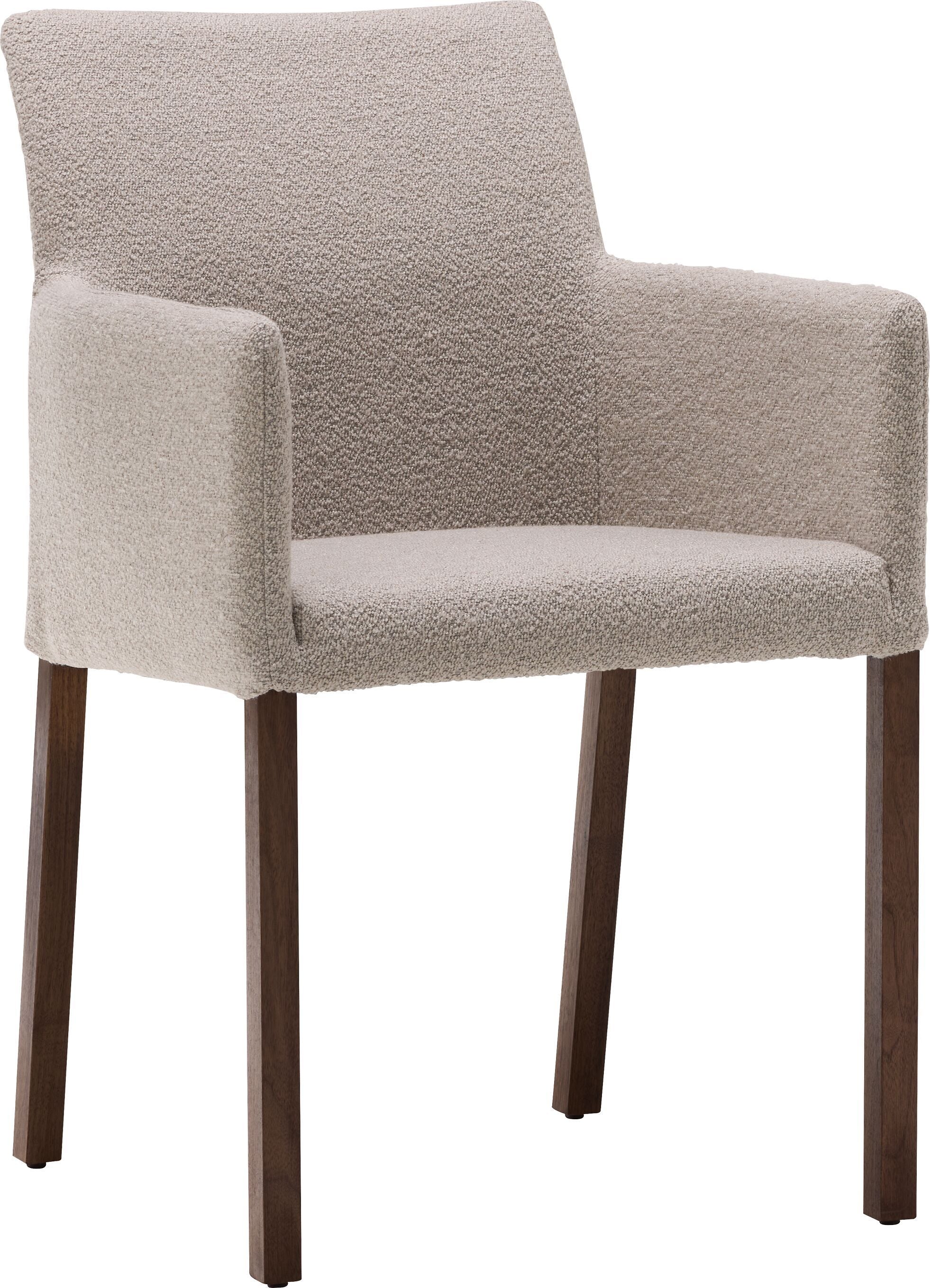 SIENA m.AL. Alpin Clay/4-Fuss Nussbau - Hellgrau / B: 51.0 cm x T: 44.0 cm x H: 86.0 cm