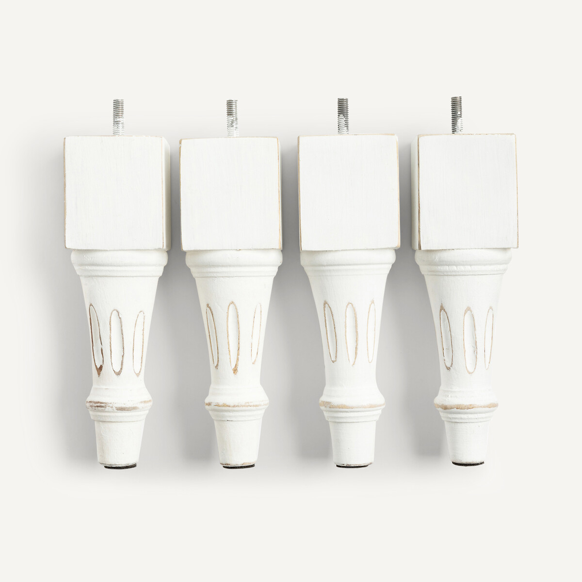 AM.PM<br>Conjunto de 4 pés esculpidos para base de cama