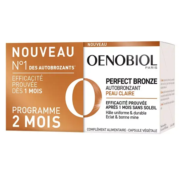 Oenobiol Perfect Bronze Autobronzant Peau Claire Lot de 2 x 30 gélules