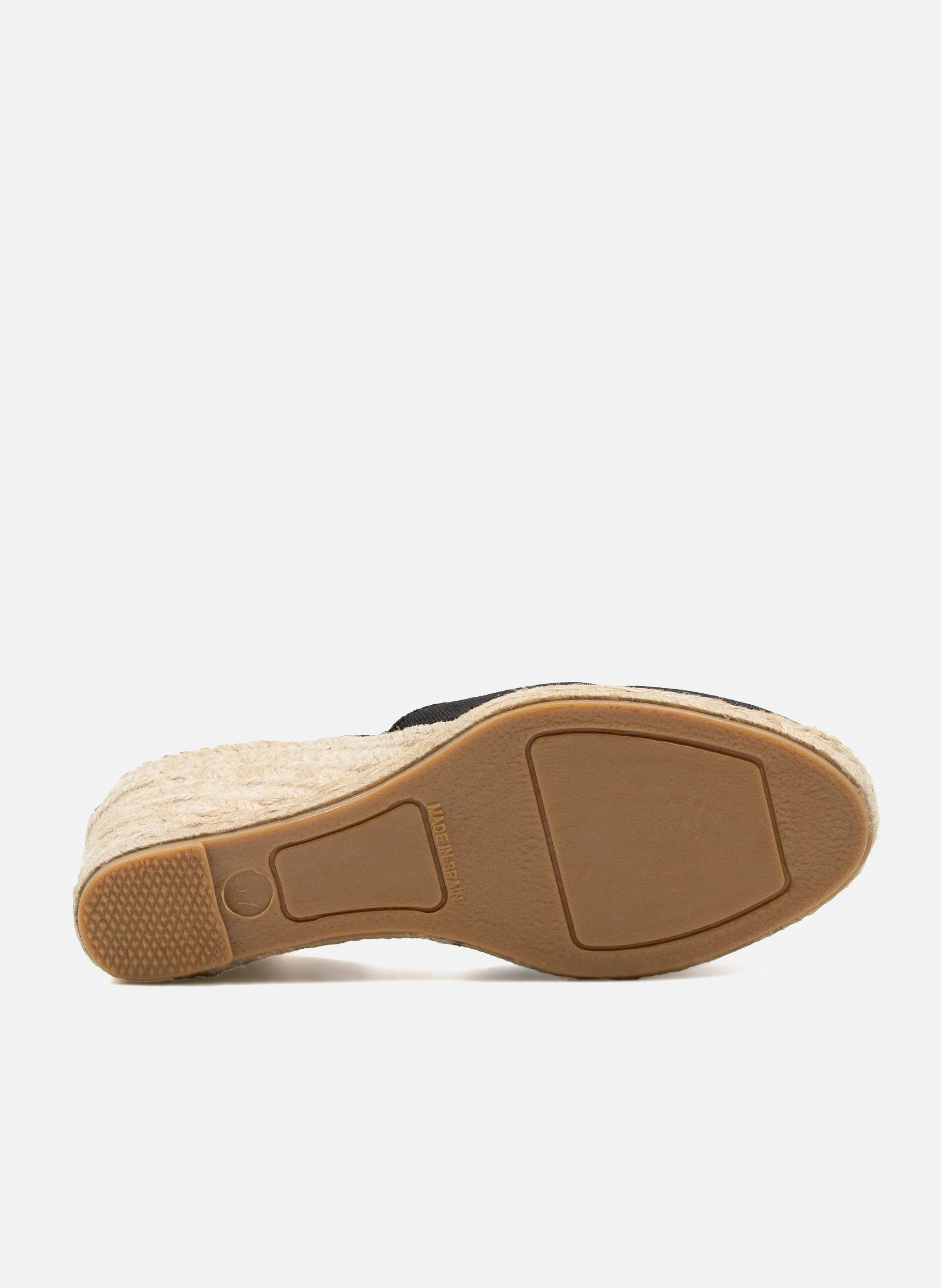 Espadrilles compensées lacées toile recyclée | Noir