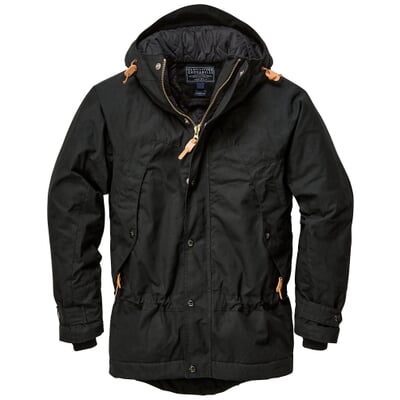 Herren-Parkajacke, Schwarz