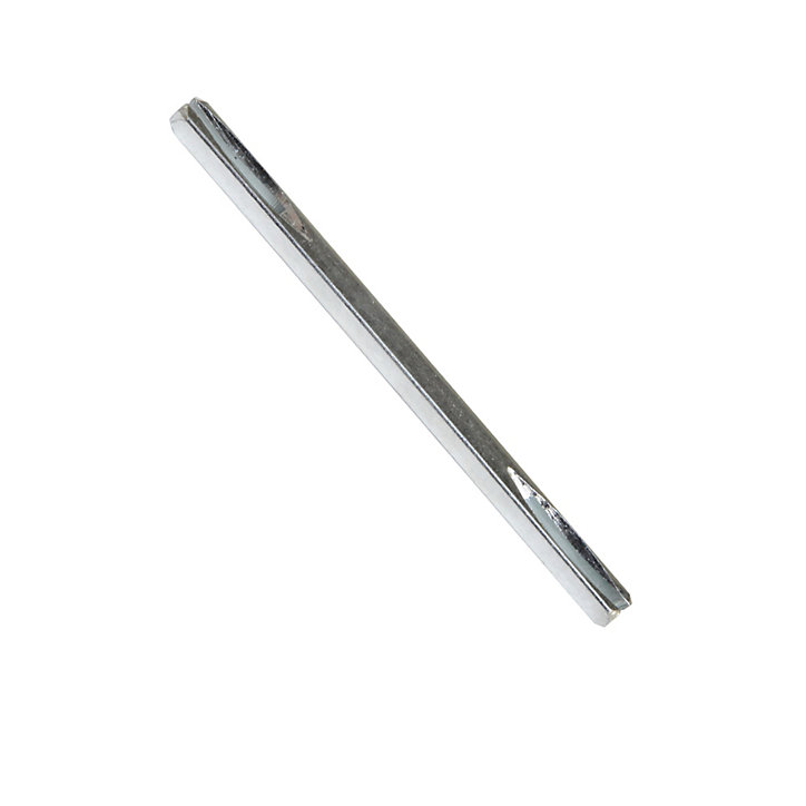 Carré de poignée de porte à gorge acier ⌀6 mm H. 6 x L.110 mm gris