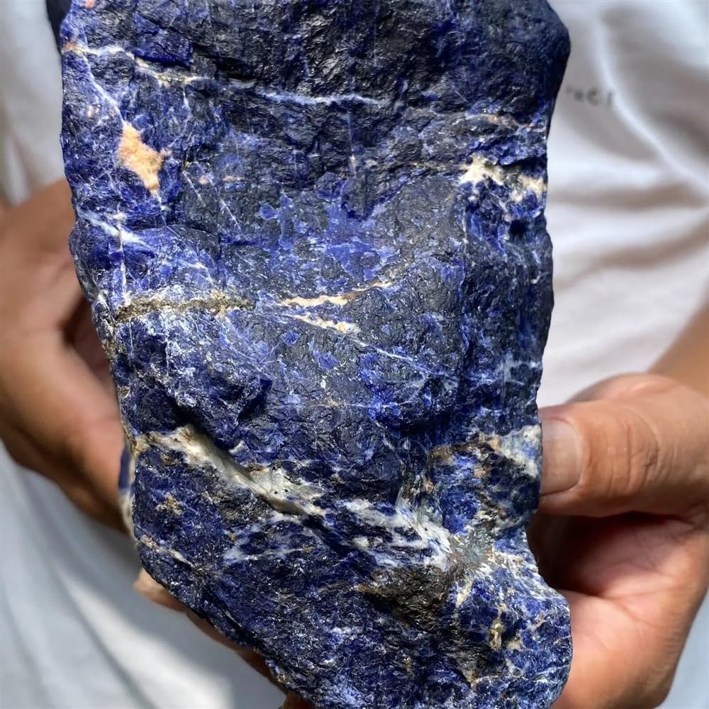Large Noble Dark Blue Sodalite Crystal Gemstone Rough Raw Rock Home Decor(900-1000g)