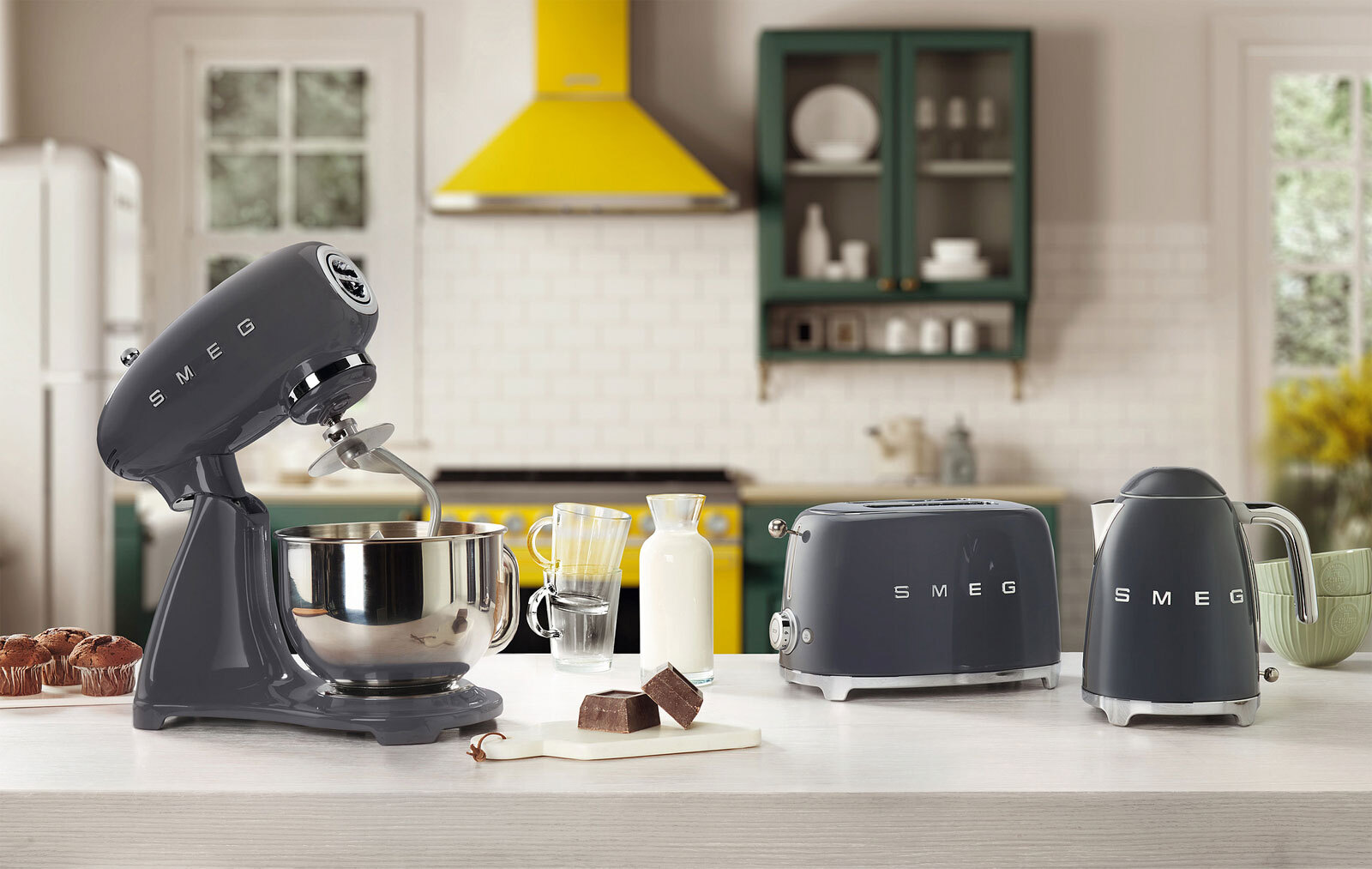SMEG Wasserkocher 1700 ml Slate Grey