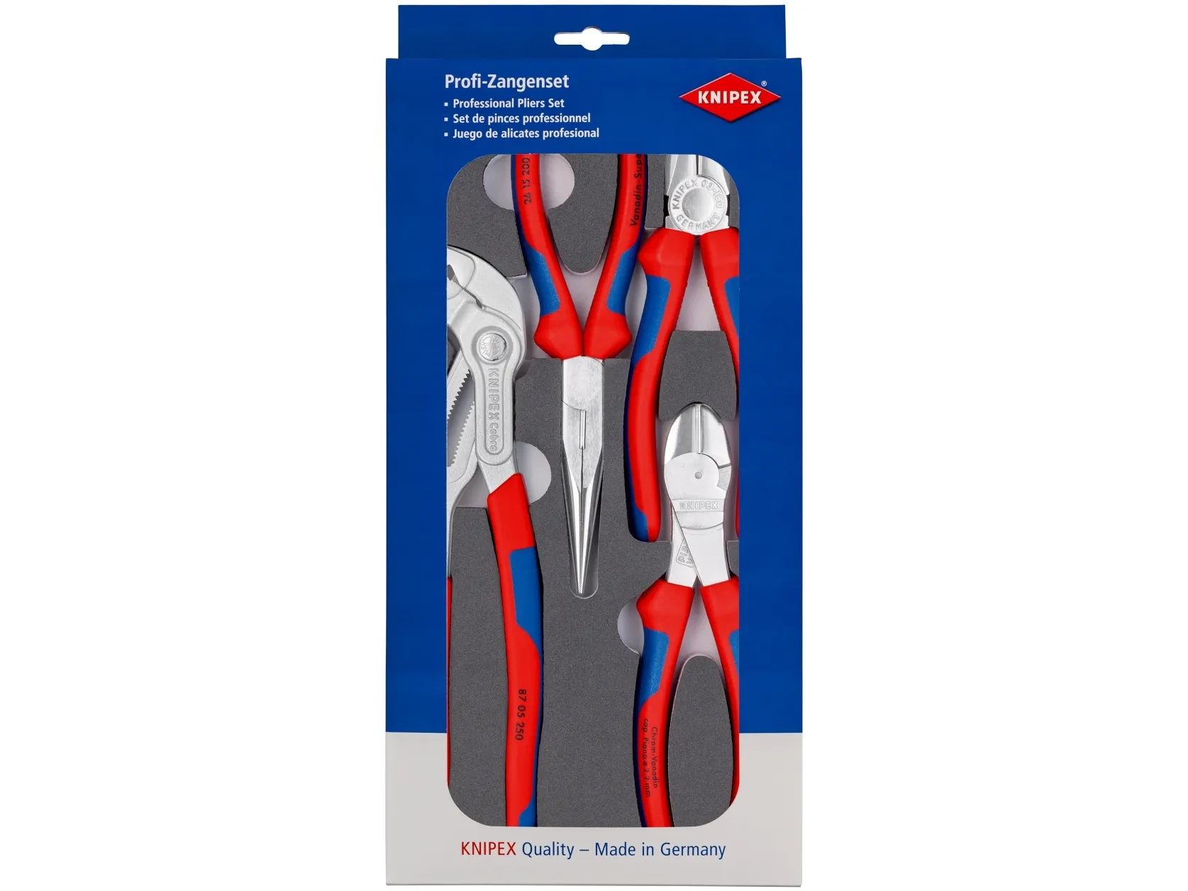 KNIPEX - Tangsæt - 4 stykker - i bakke