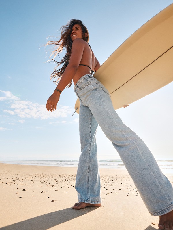 Dawn Patrol Mid Sunbleached Jeans à coupe ample Bleu Femme