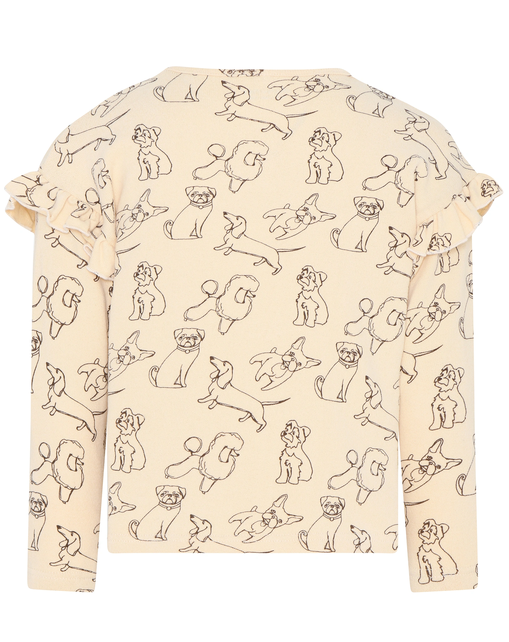 Langarmshirt HUNDEWELT in biscotti