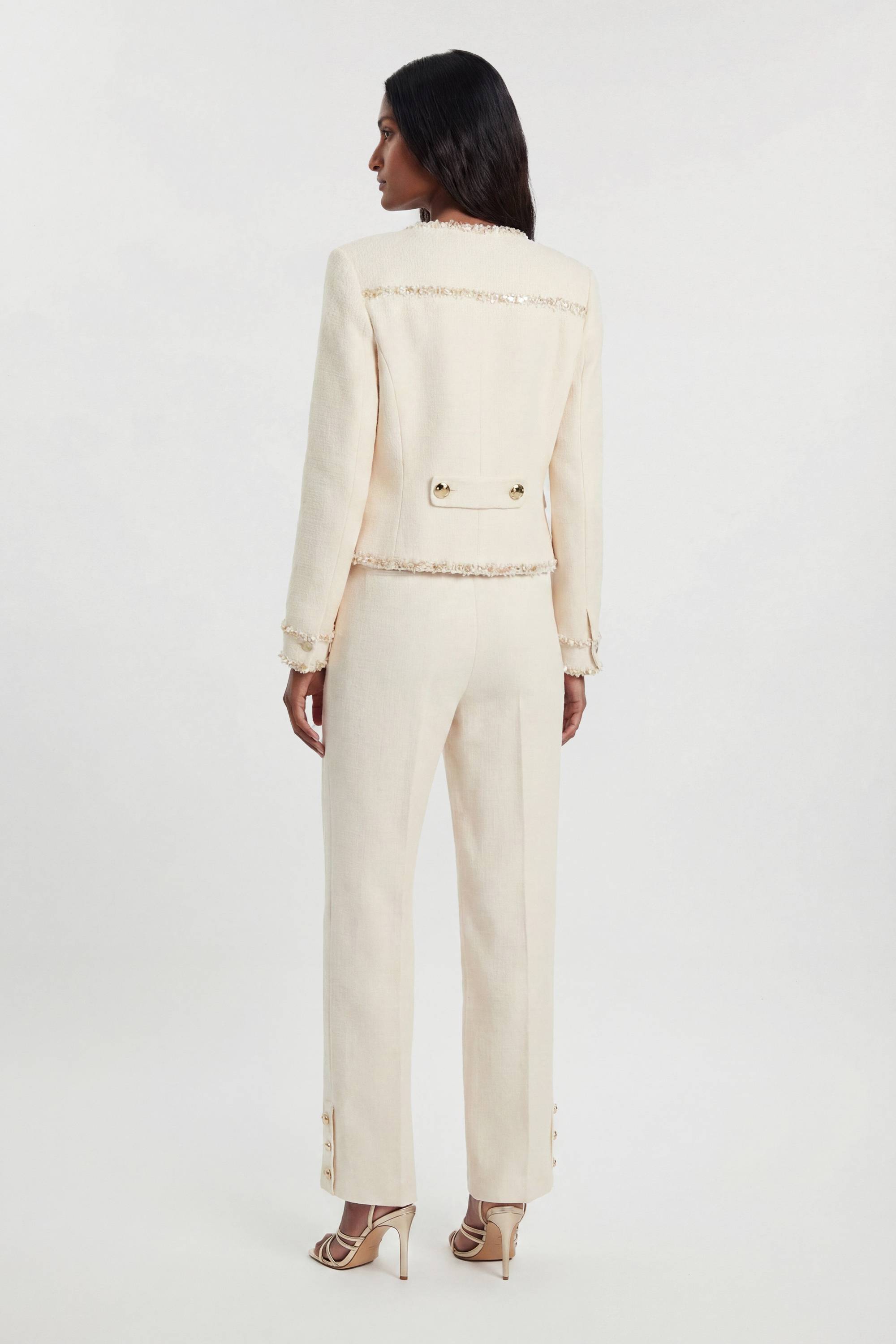 KarenMillen Veste Cintrée En Tweed À Finitions Ornées