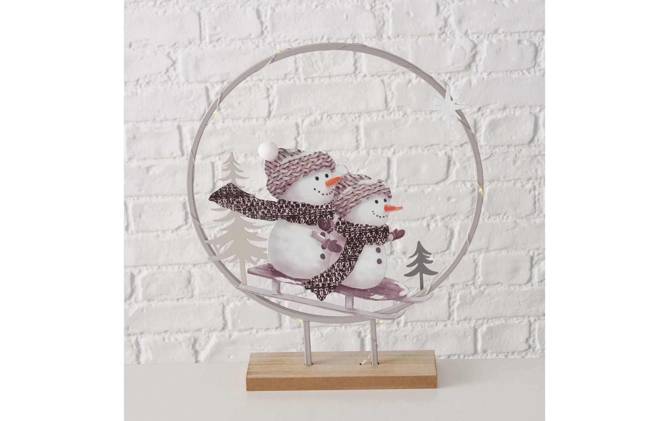 BOLTZE Weihnachtsfigur »Frosty MDF/Eisen, 36 cm«
