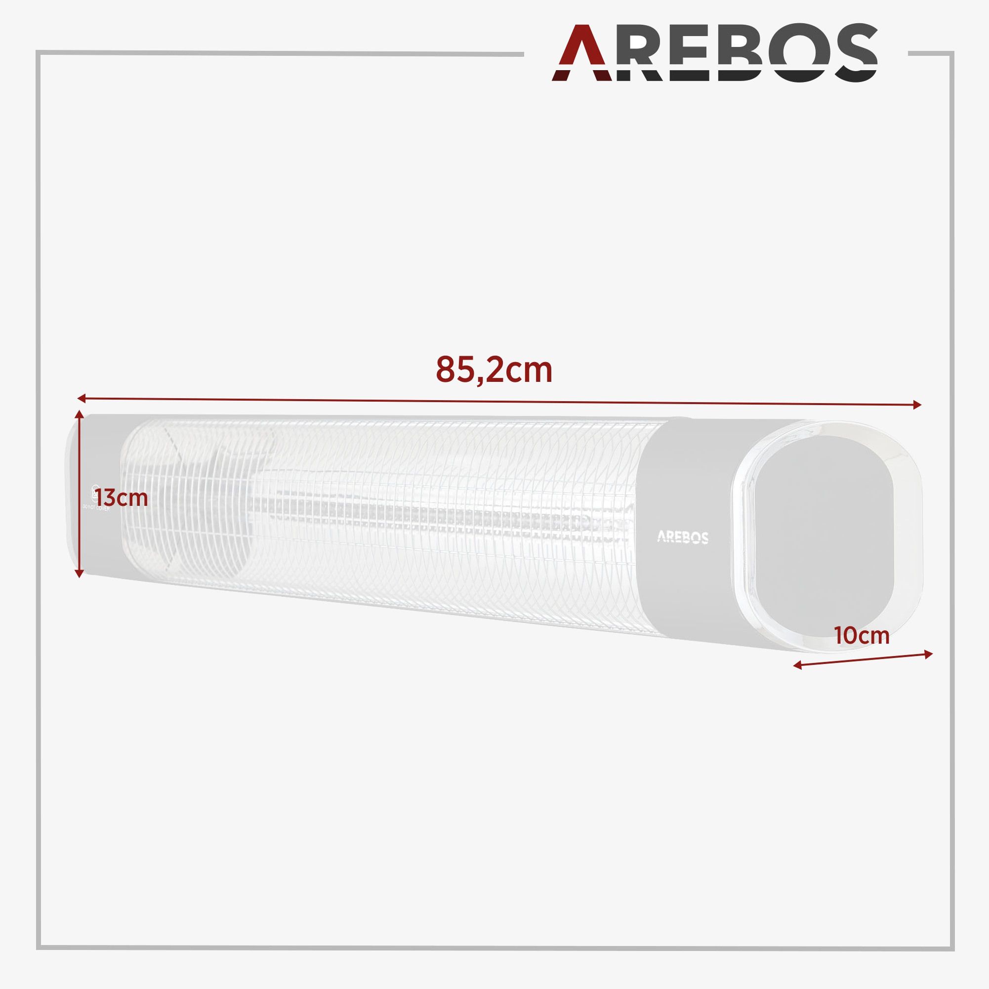 Infrarot Heizstrahler 2000W mit Fernbedienung Premium