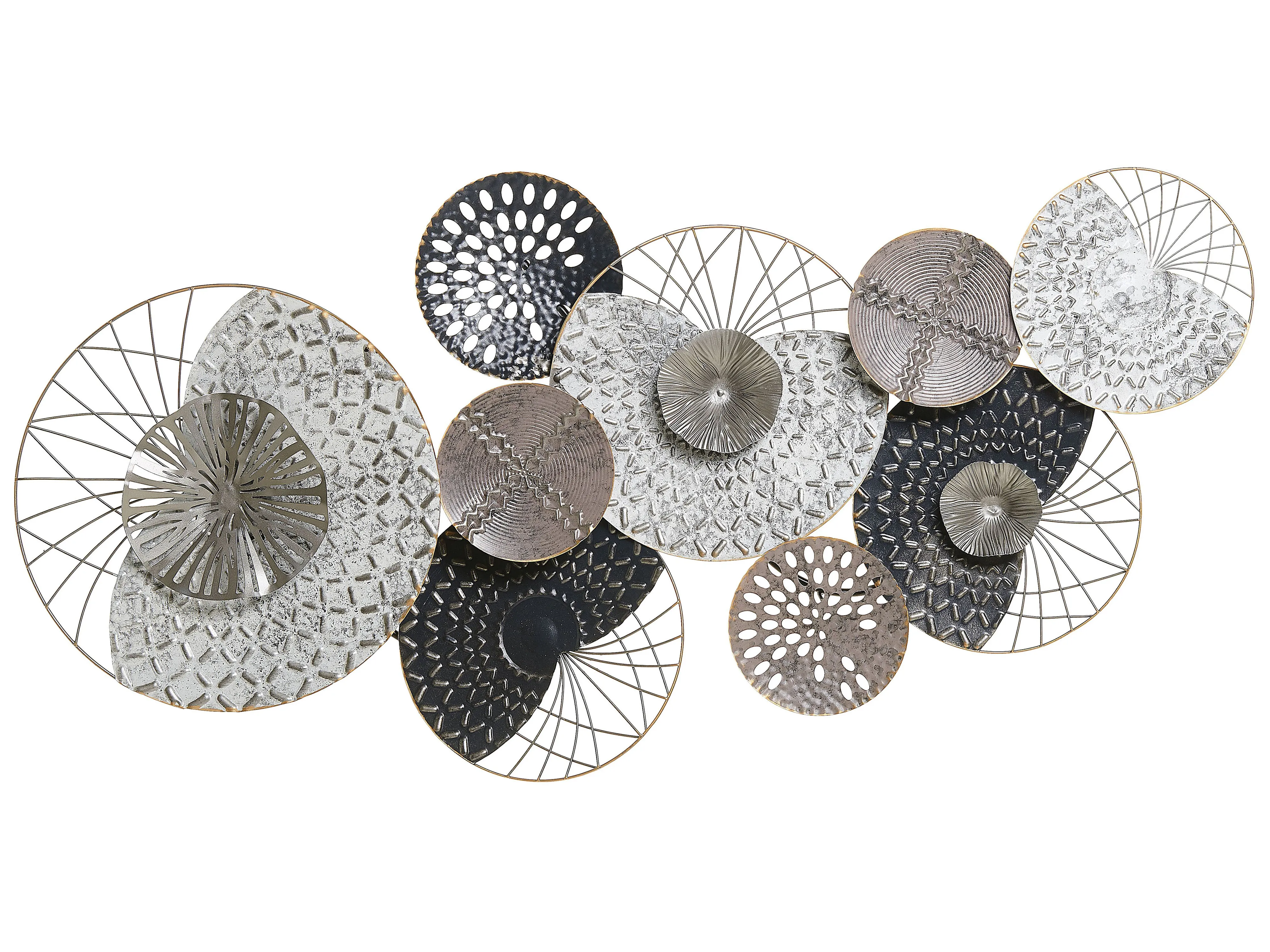 Wanddecoratie CESIUM Metaal 58 cm Zilver