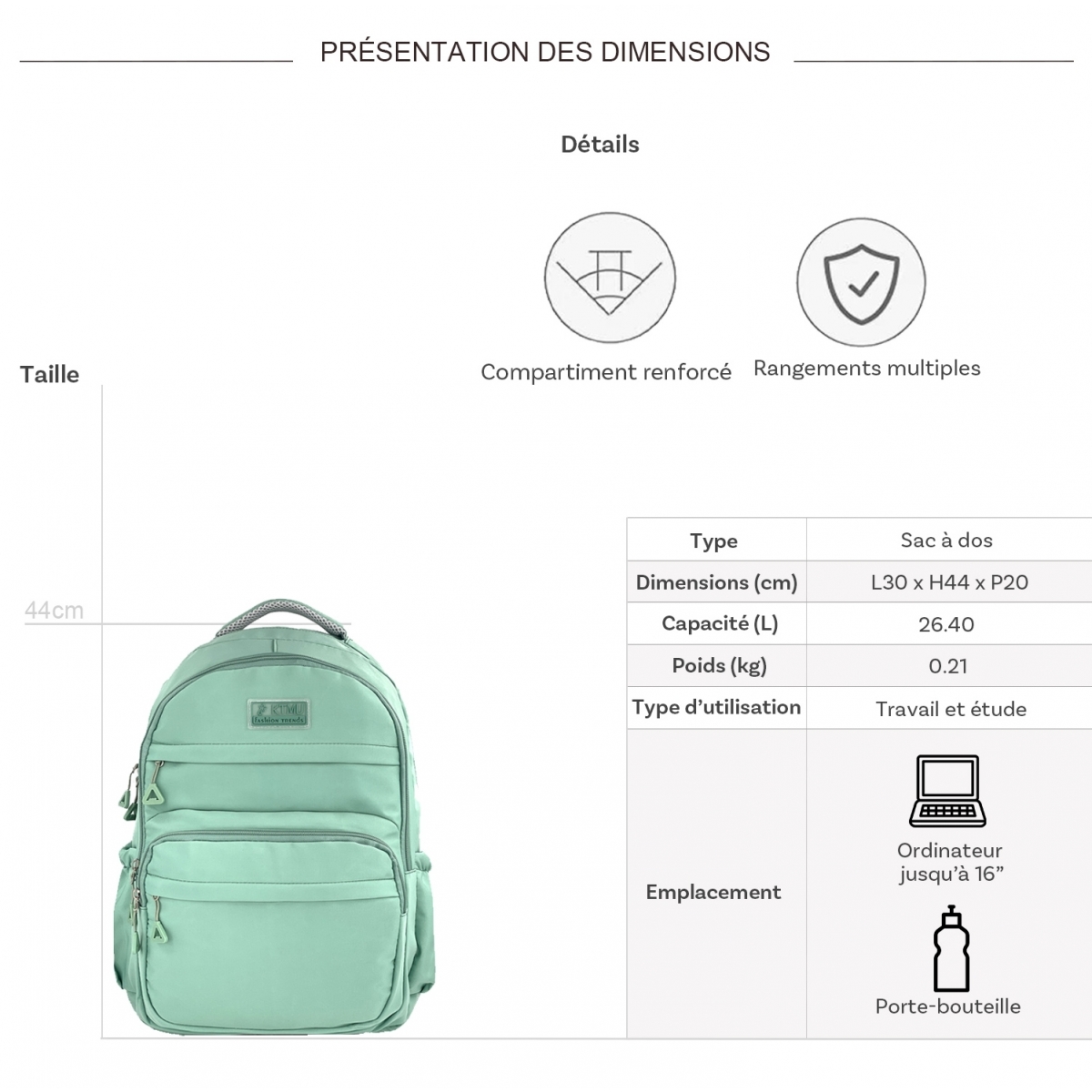 Les Sacs de K'rlot Sac à dos porte-ordinateur les sacs de K'rlot 16