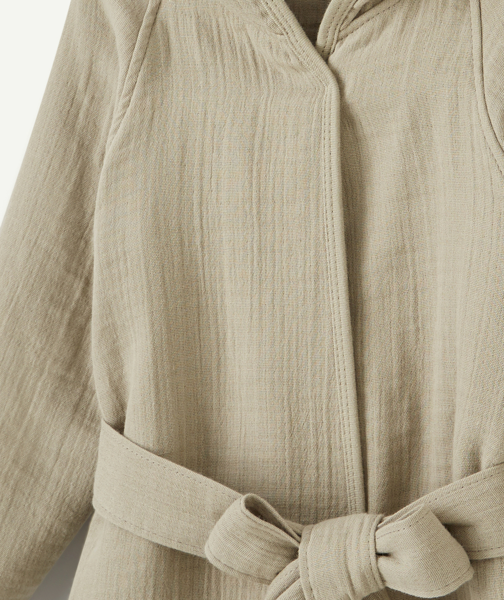 LASSIGPEIGNOIR BÉBÉ EN GAZE DE COTON OLIVE