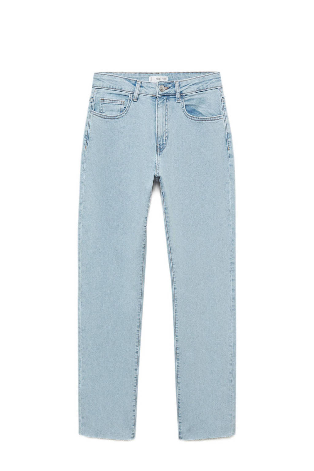 MANGO TEEN straight regular waist light blue denim