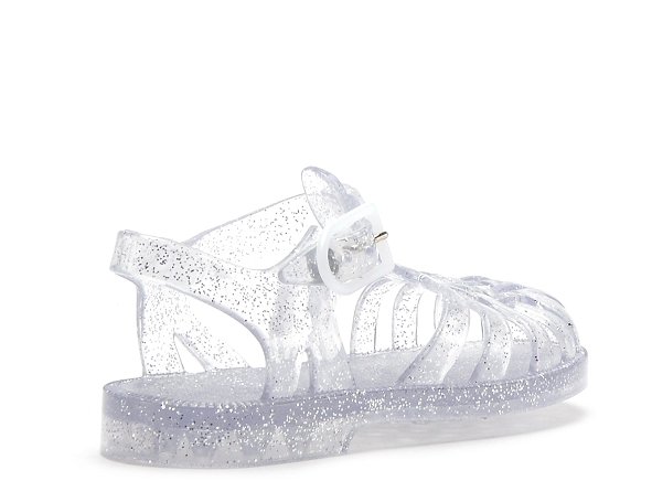 Meduse mules et sabots enfant sun boite argent