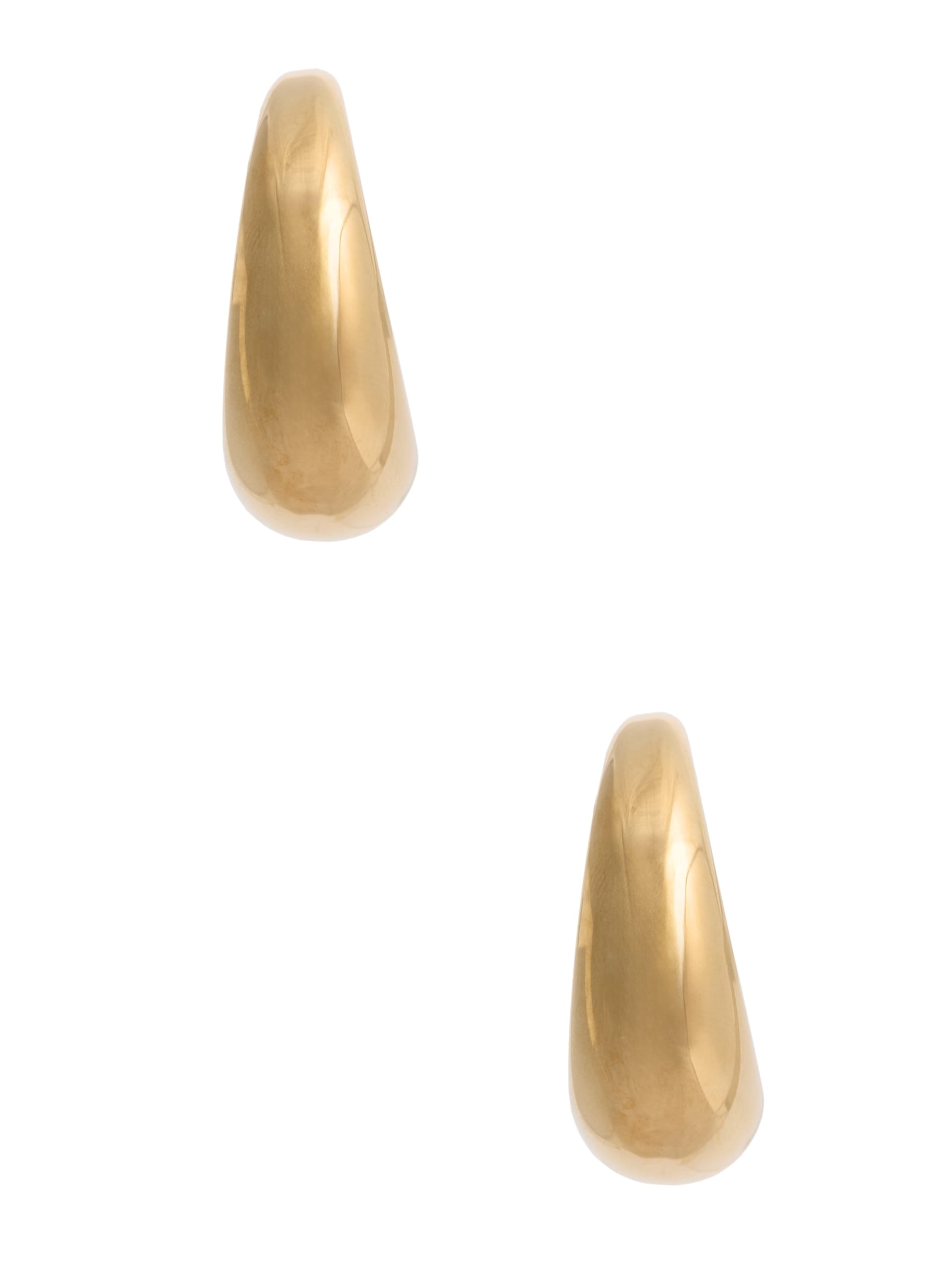 Brincos de argola leves em tom dourado