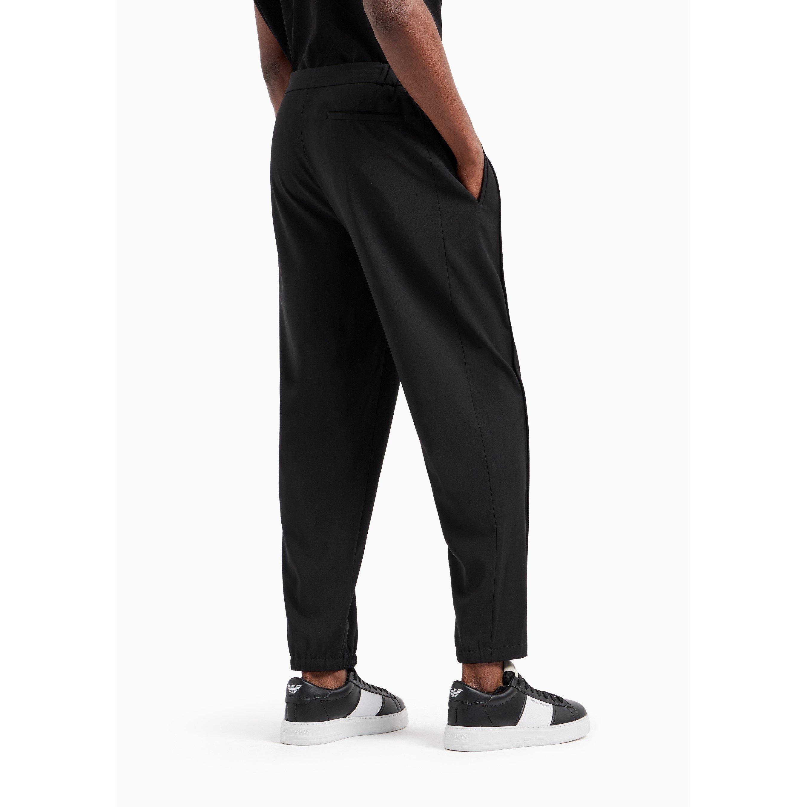 Emporio Armani Wool Crepe Trousers