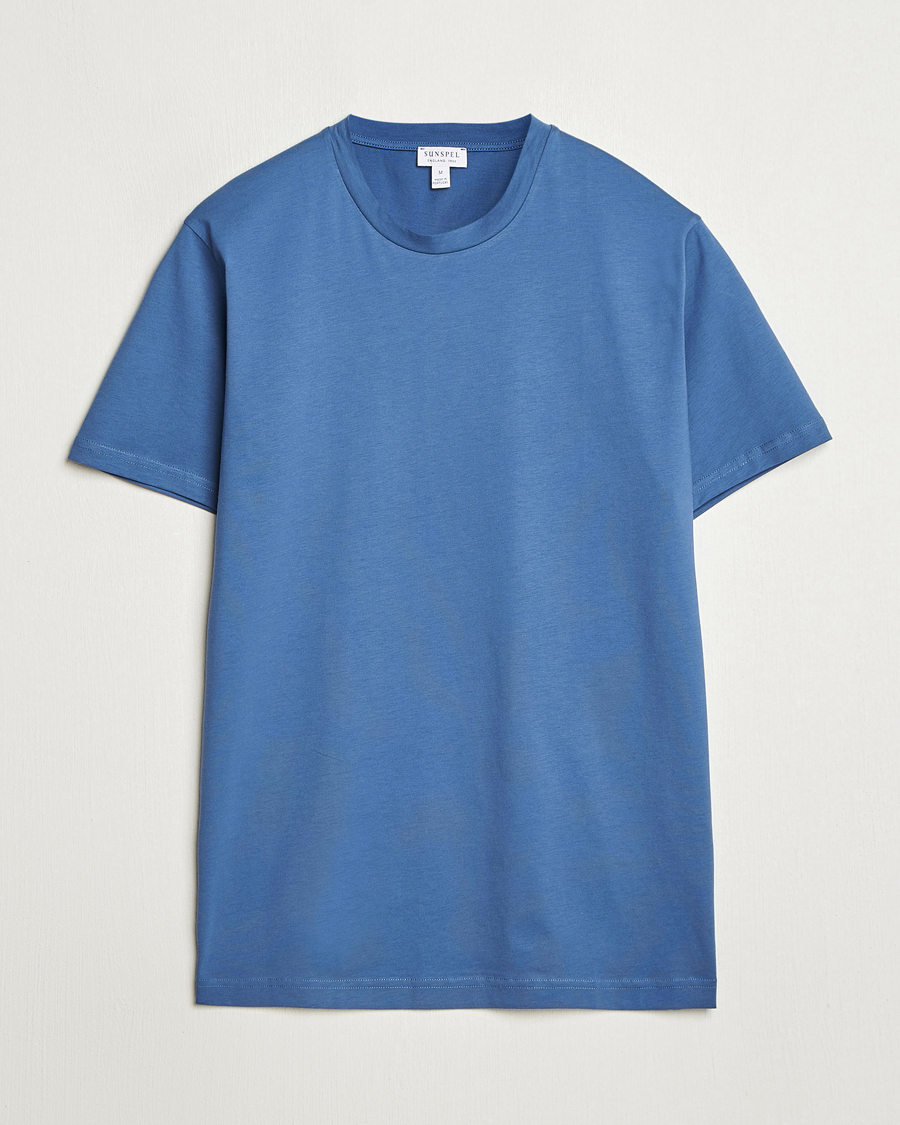 Sunspel Riviera Midweight T-Shirt Soft Denim