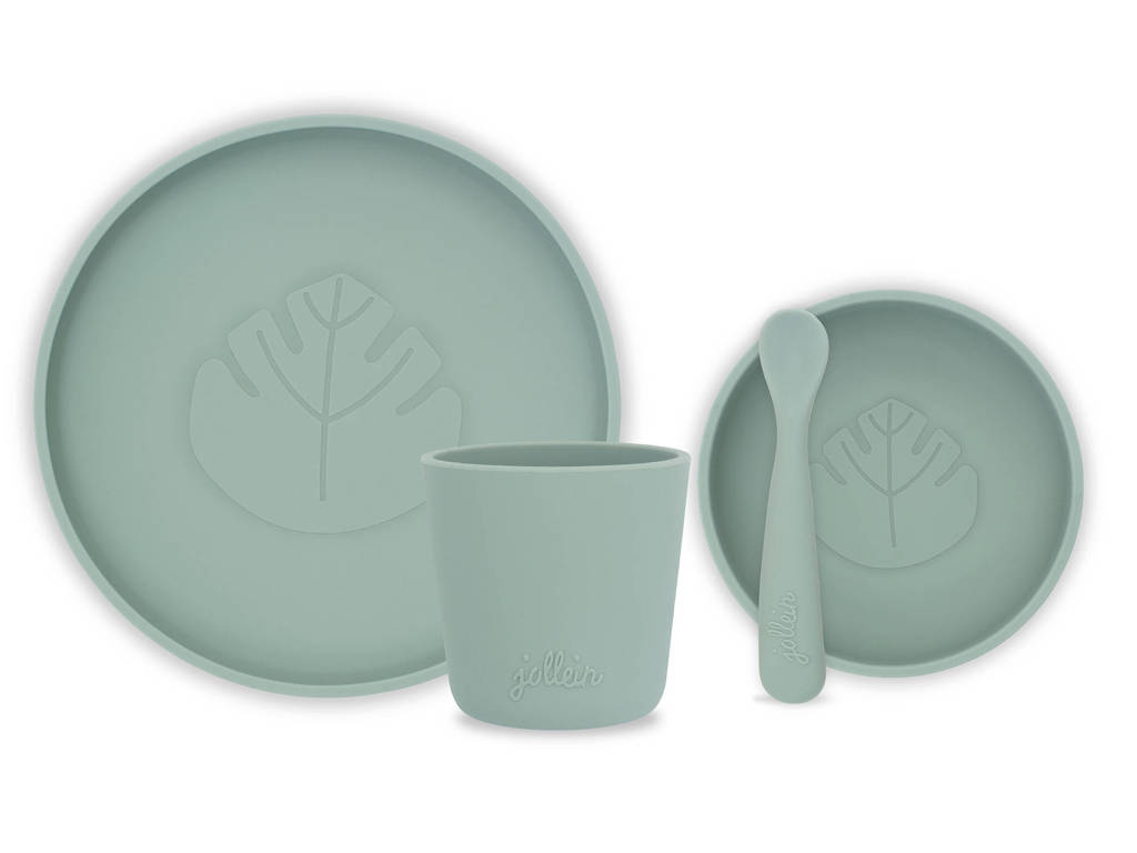 Valt erg tegendinerset siliconen Ash green