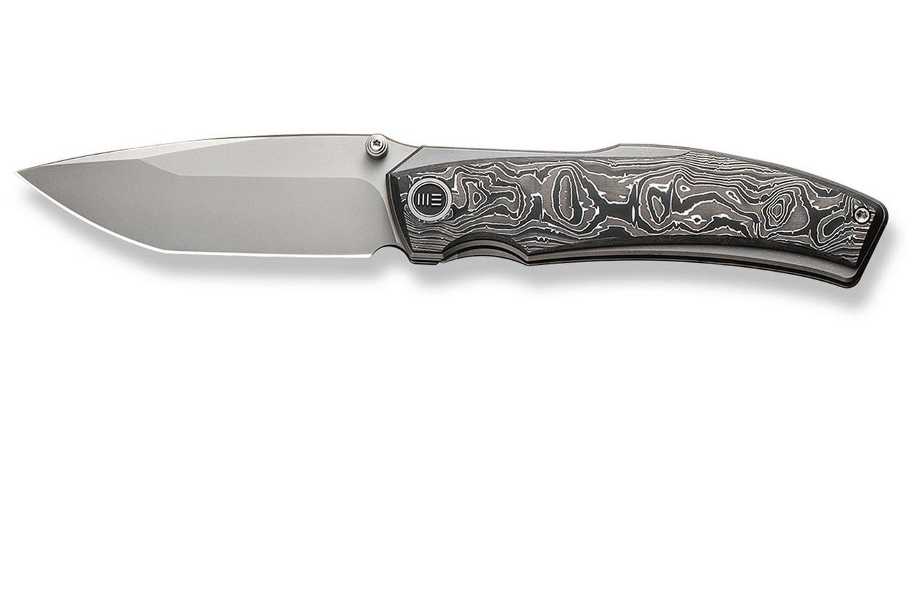 WE Knife Swordfin WE23067-3 Bead Blasted CPM 20CV, Aluminum Foil Carbon Fiber Gray Titanium zakmes, Thys Meades design