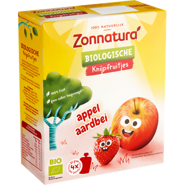 Zonnatura Biologische Knijpfruit Appel Aardbei