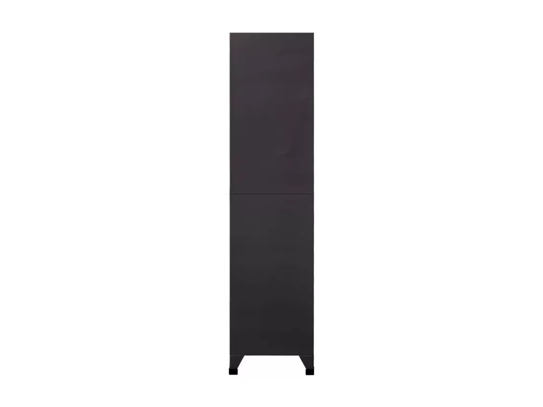 Armoire à casiers Anthracite et blanc 90x40x180 cm Acier