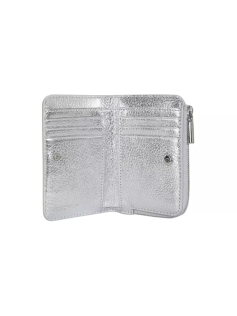 COCCINELLE Geldbörse METALLIC SOFT silber