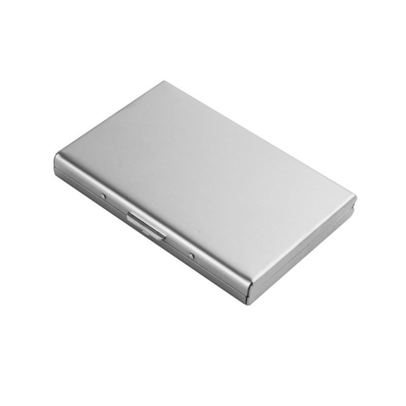 Mini Kreditkarten Alu Etui Antimagnetische Geldbörse mit 6 Fächern (RFID Schutz) - Silber