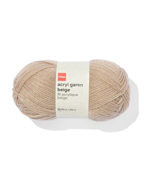 fil acrylique beige 100g 250m