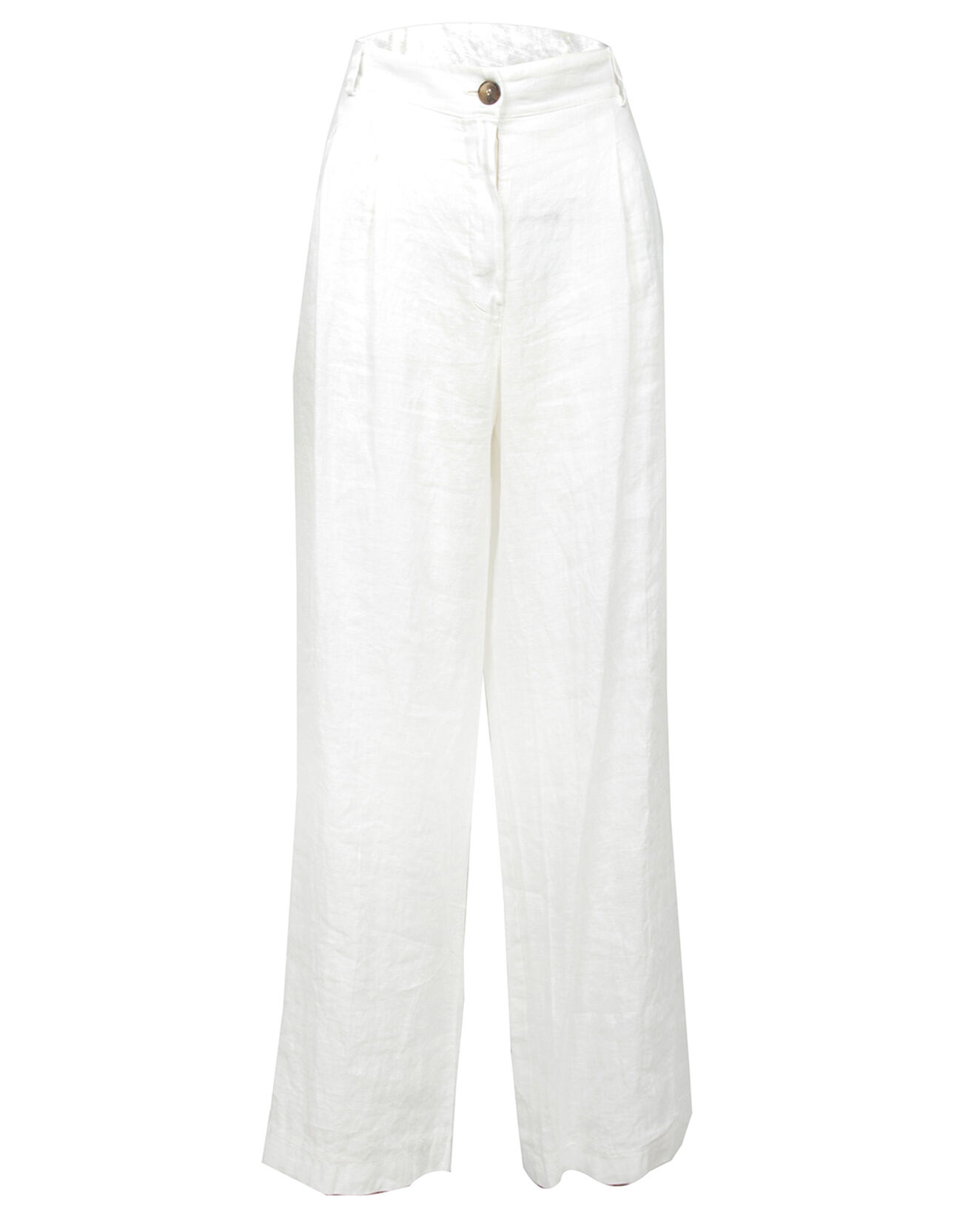 Lauren Vidal Pantalon 100% Lin Cara écru