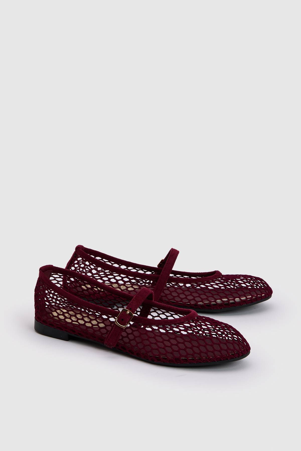 Oasis Ballerines Mary-jane Tilly En Synthétiquecuir Avec Empiècements En Résille
