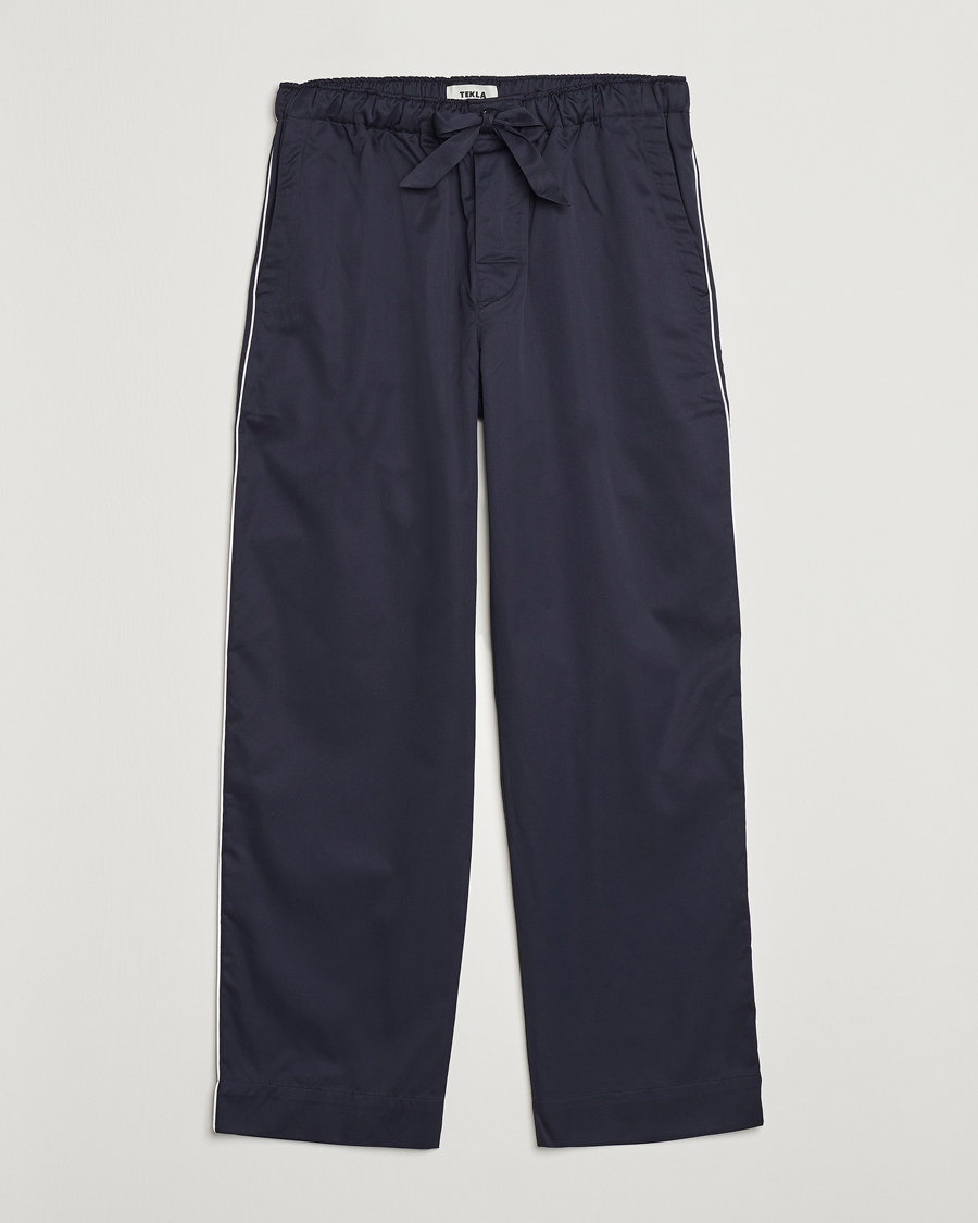 Tekla Sateen Pyjama Pants Chelsea Navy