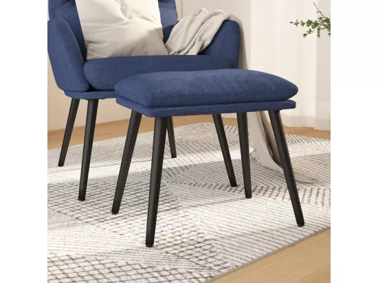 Repose-pied Bleu 45x29,5x35 cm Tissu
