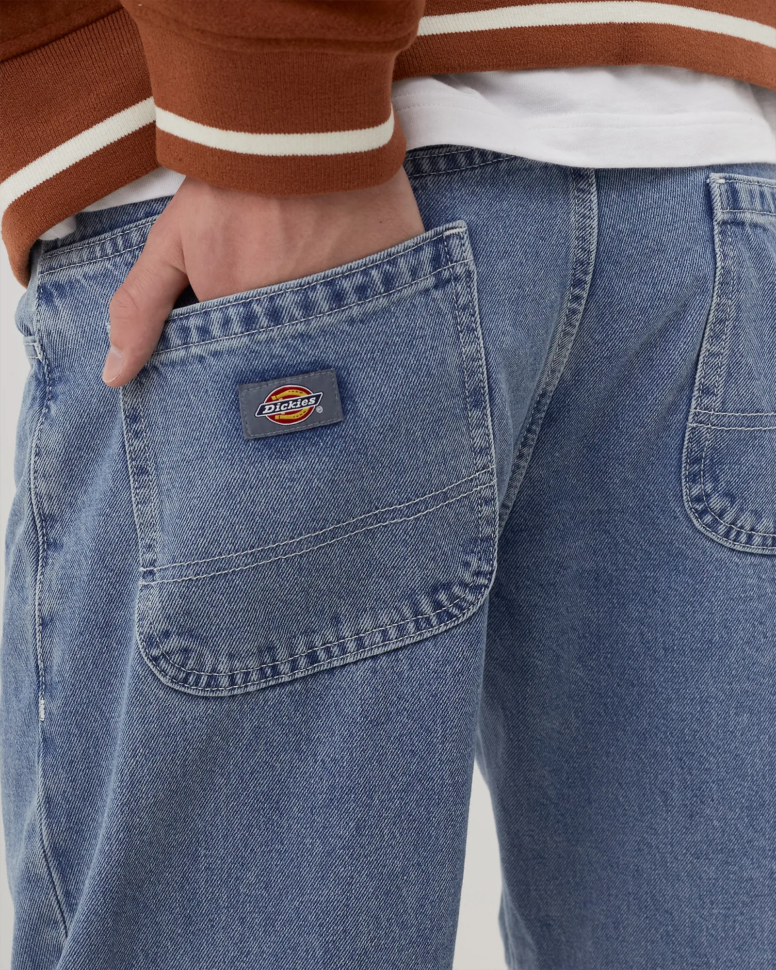 DICKIES DOUBLE KNEE DENIM PANT