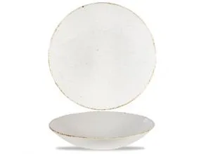 Skål Stonecast 5 ltr Ø38.5x8.8 cm Porcelæn Vanilje,4 stk/krt