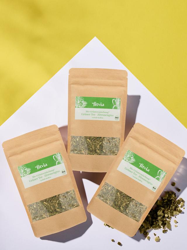 Bio Grünteemischung, Zitronengras-Matcha, 3er-Set