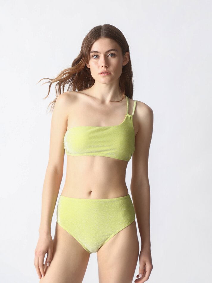 Calcinha de biquíni de cintura alta - Lima