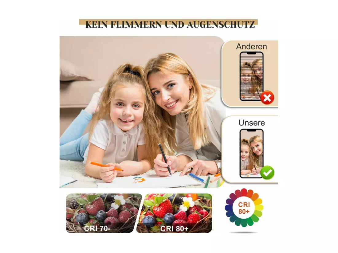 NETTLIFE Plafonnier LED Noir Intensité Variable 80 cm Salon 78W Chambre Moderne avec Télécommande Design Idéal pour Salle à Manger Bureau Cuisine