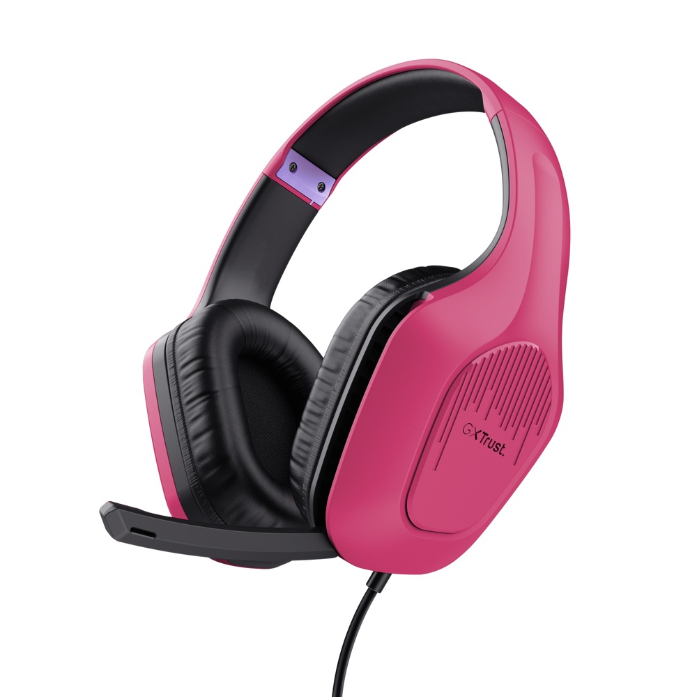Trust GXT 415P Zirox Leichtes Multiplattform-Gaming-Headset – Pink