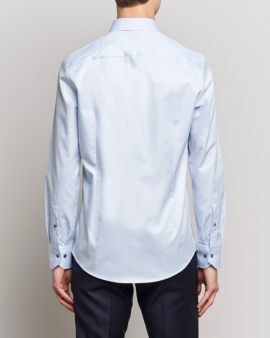 Stenströms Slimline Cut Away Contrast Shirt Blue