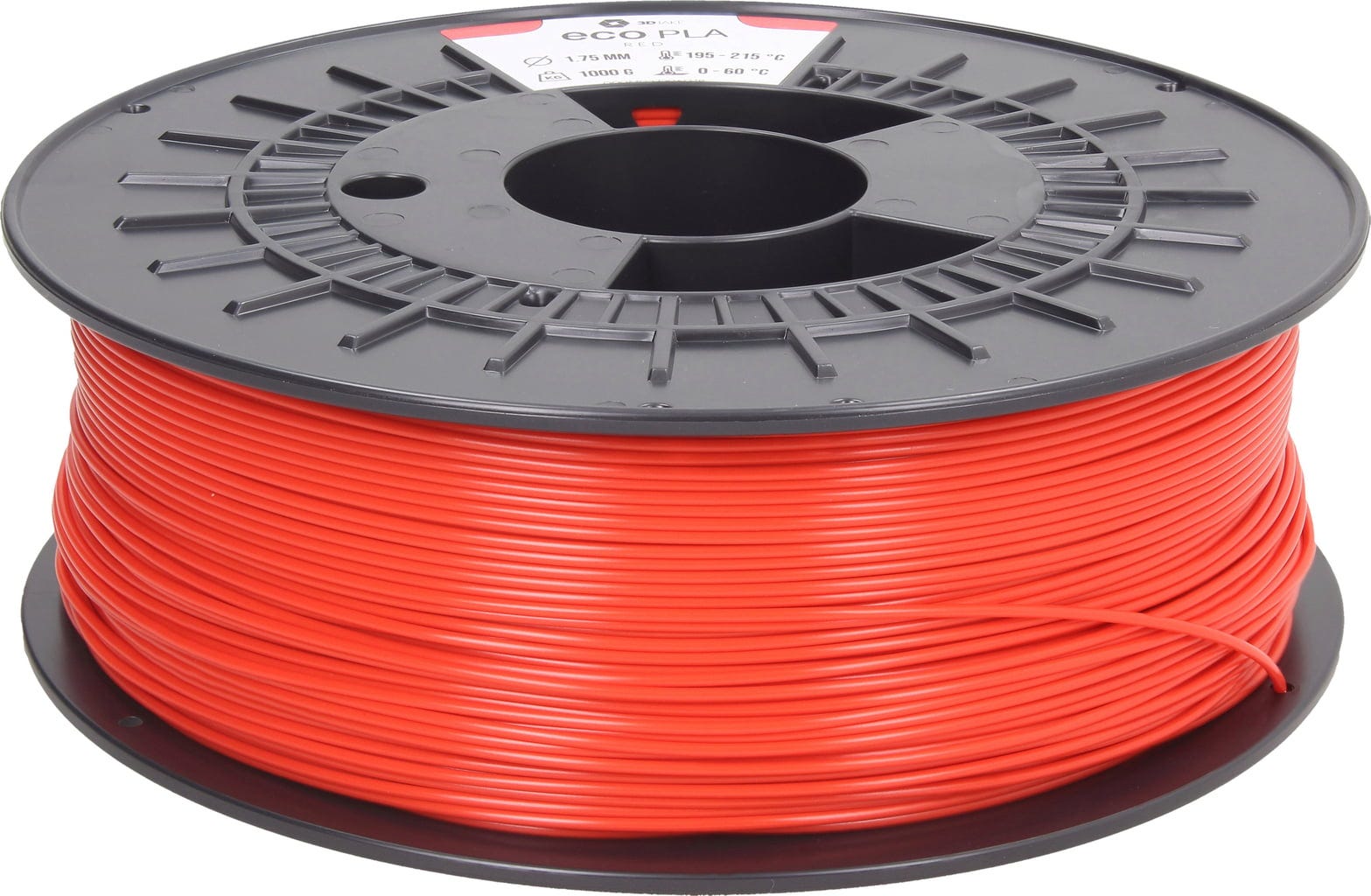 3DJAKE  ecoPLA Rot, 1,75 mm / 1000 g    Allround PLA Filament zu einem unschlagbaren Preis in Rot