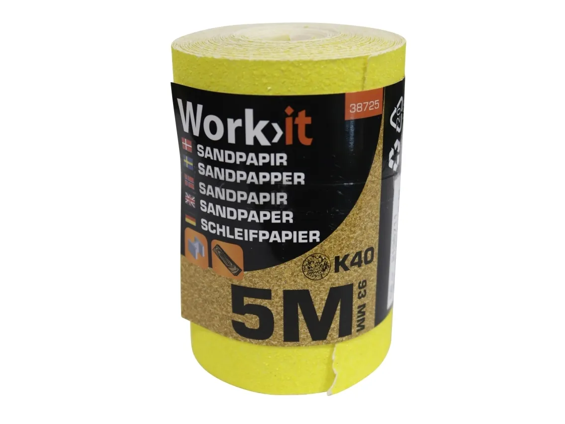 Work>it® sandpapir 9,3×500 cm K40