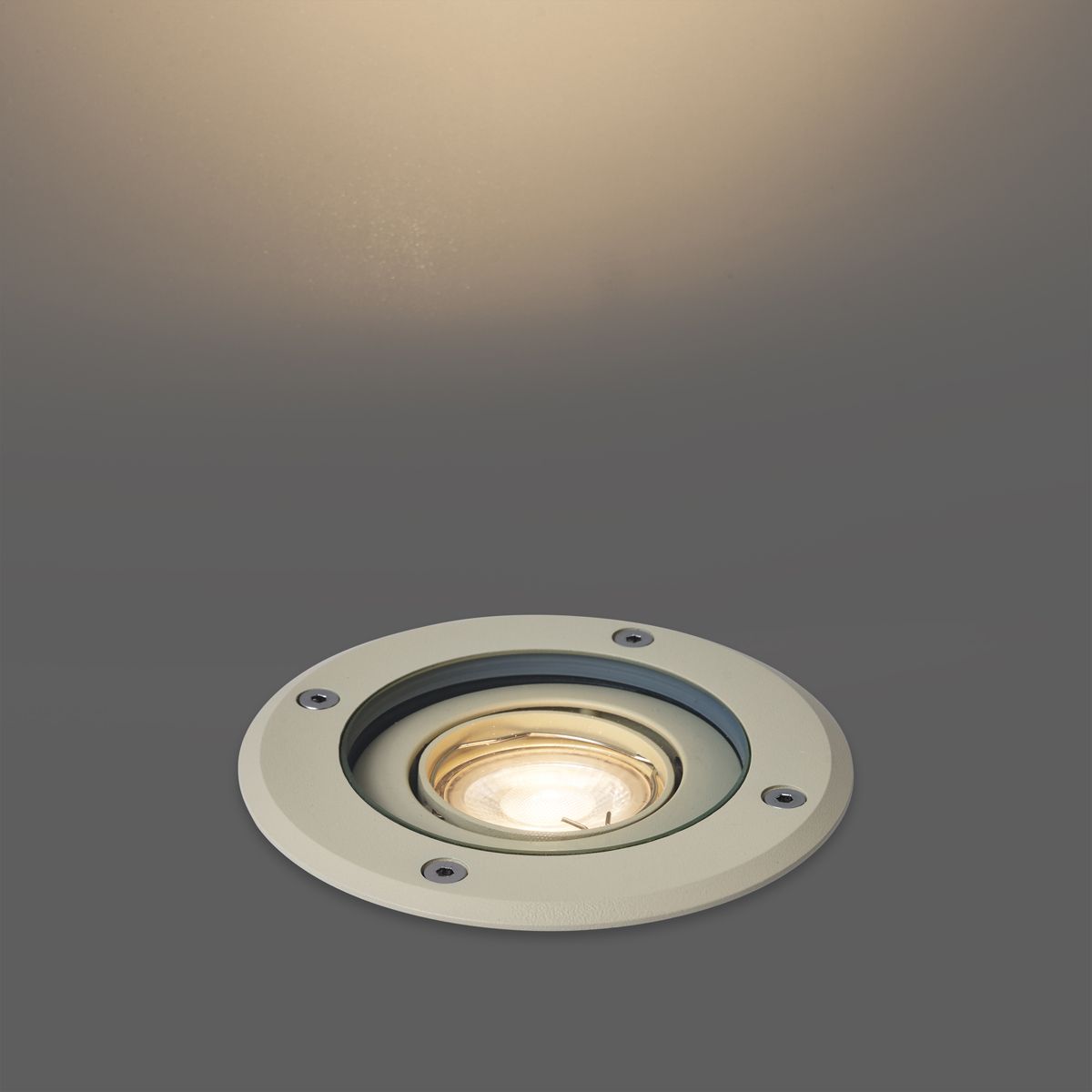 Moderne grondspot beige GU10 50mm verstelbaar IP65 - Delux