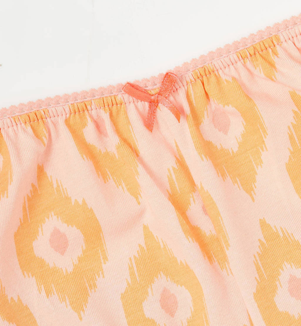 Little Label shortama met all over print roze/oranje